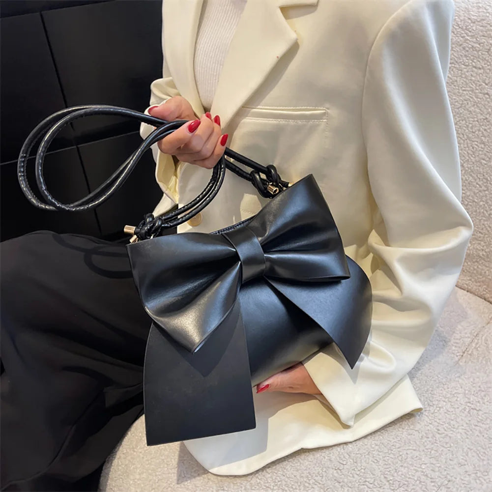 Big Bow-Knot Shoulder Bags for Women Handbags Office Ladies