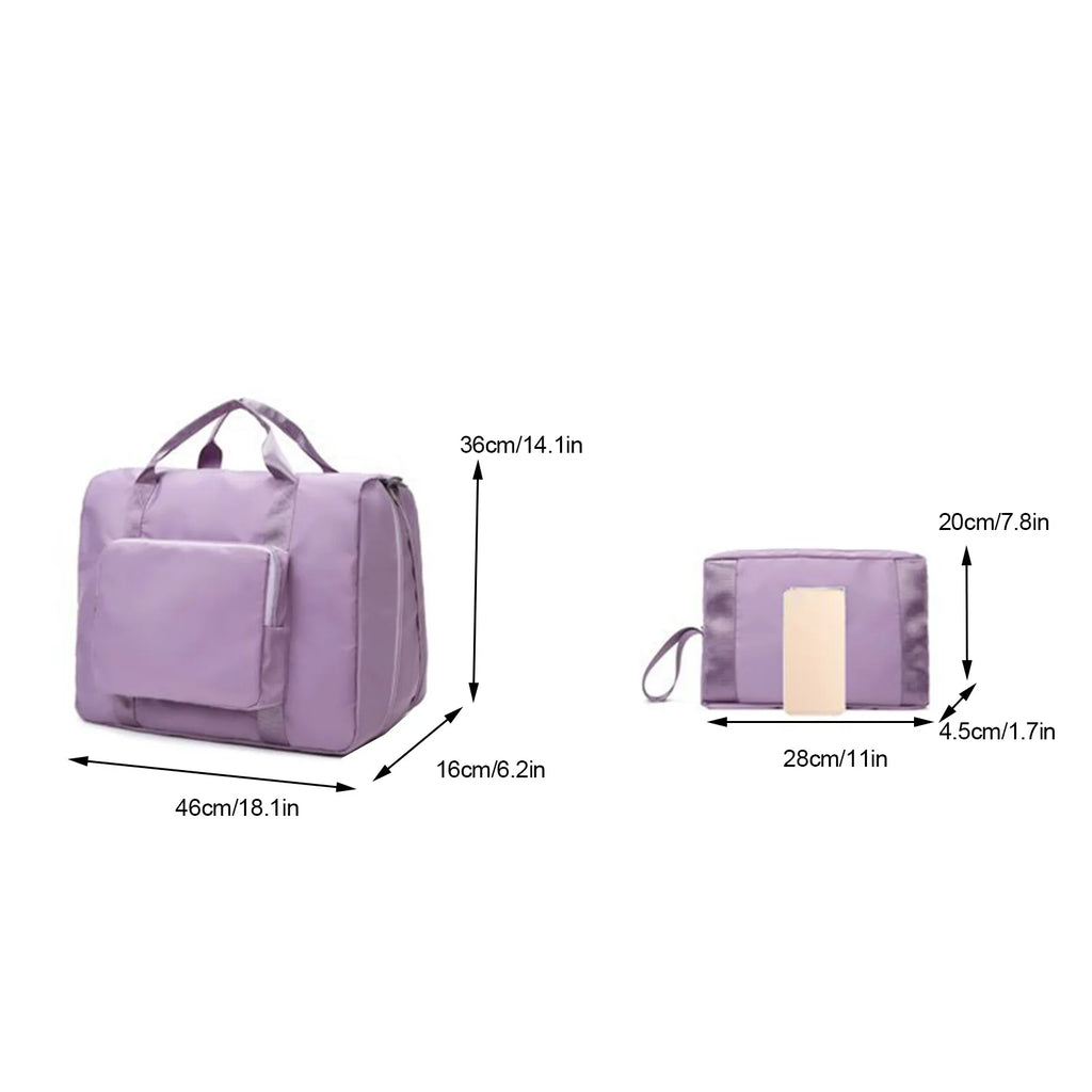 Solid Folding Travel Bag Sports Gym Bag Travel Duffle