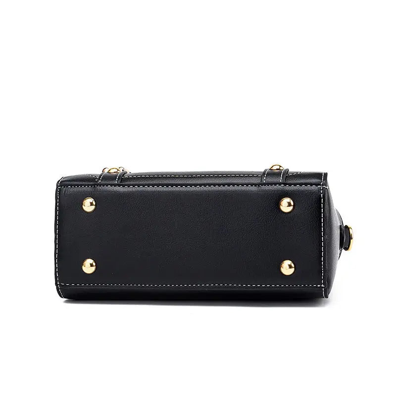 Solid Leather Handbags for Women Crossbody Shoulder Bags