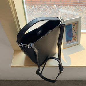 PU Leather Bucket Bags For Women Shoulder Crossbody Bag Handbags Purses