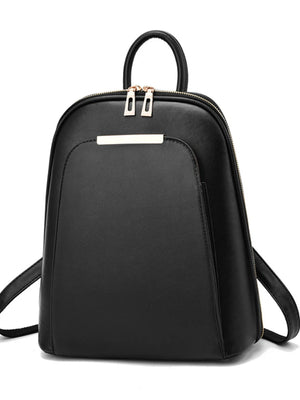 PU Leather Schoolbag for Girls Women Backpack Travel Large Women Bag Female Shou