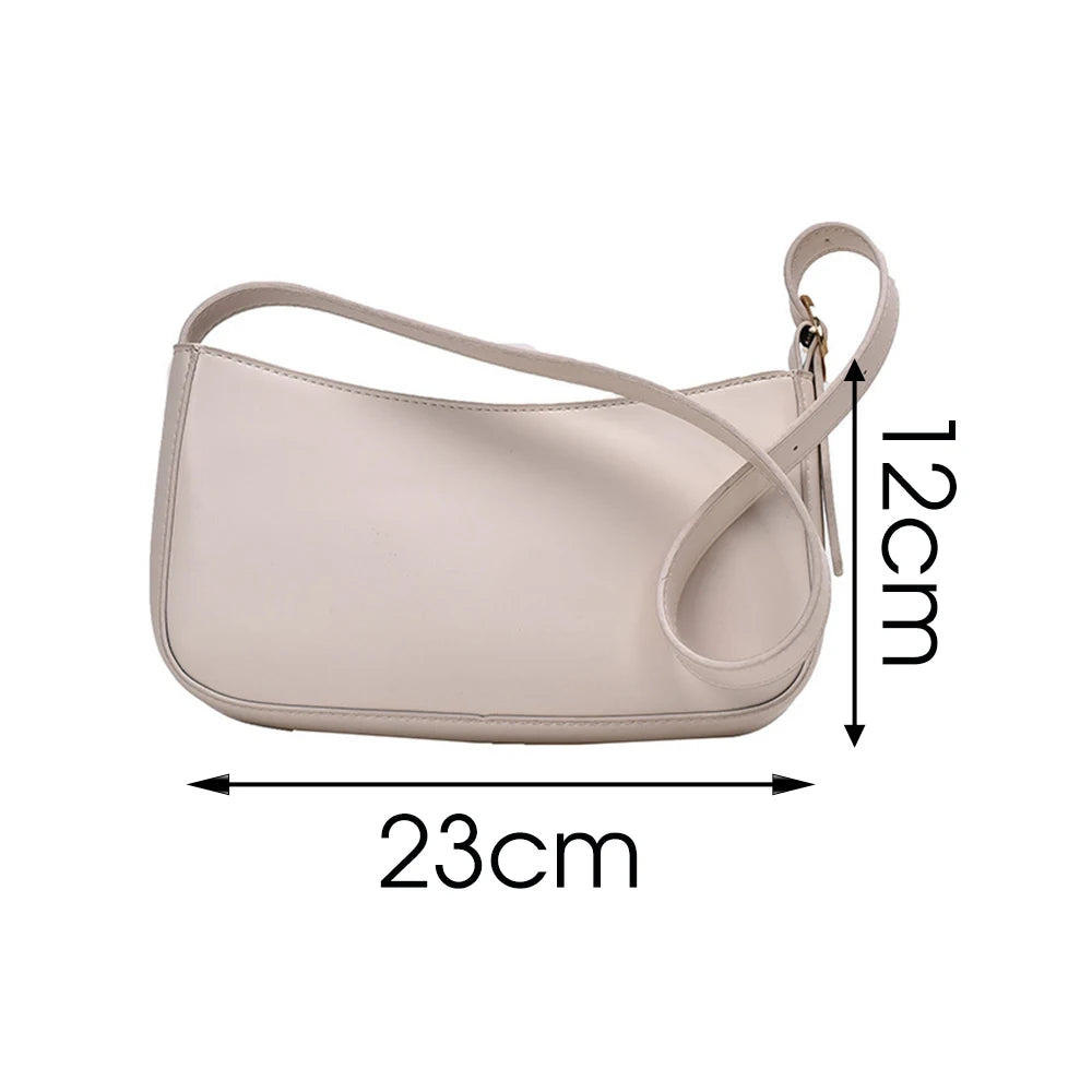 Solid PU Leather Shoulder Bags For Women Trends Handbags Small Travel Hand Bag