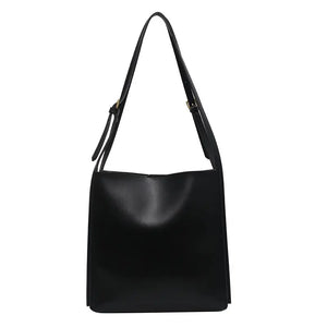 Solid Shopper Bag Women Shoulder Bag Women Tote Bag PU Leather Handbag
