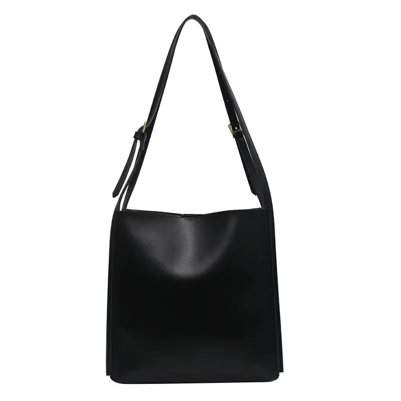 Solid Shopper Bag Women Shoulder Bag Women Tote Bag PU Leather Handbag