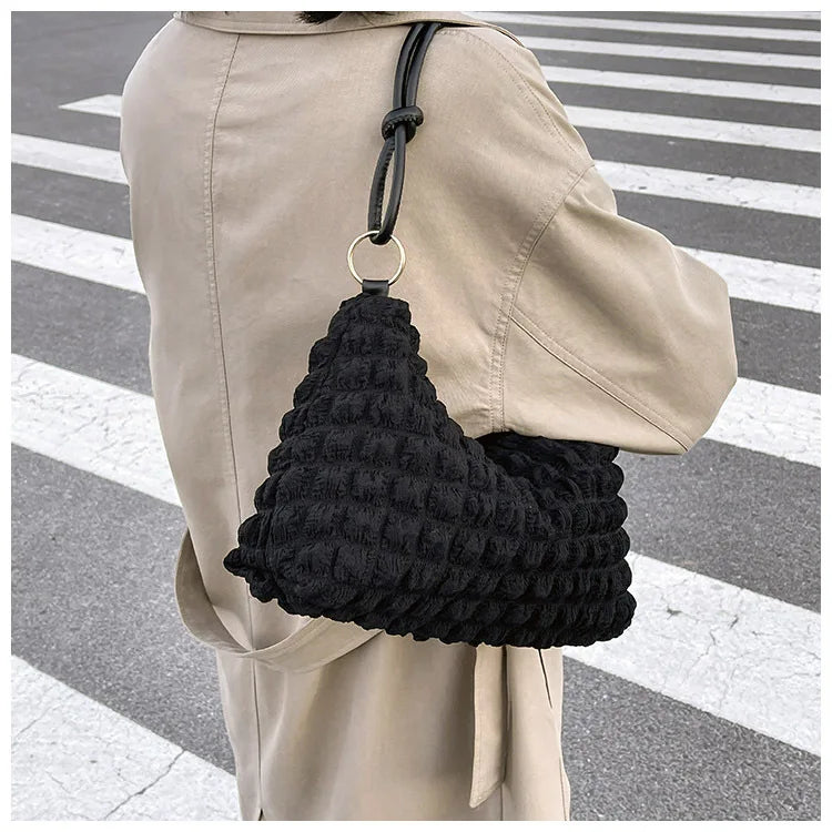 Retro Shoulder Bag for Women Square Underarm Handbag