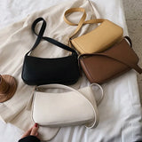 Vintage PU Leather Underarm Shoulder Bag