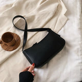 Vintage PU Leather Underarm Shoulder Bag
