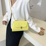 Women's Pu Leather Shoulder Bag Diamond Lattice Small Bag