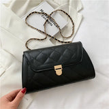 Women's Pu Leather Shoulder Bag Diamond Lattice Small Bag