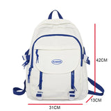Solid Woman Backpack Casual Student Rucksack Large Capacity Laptop Schoolbag