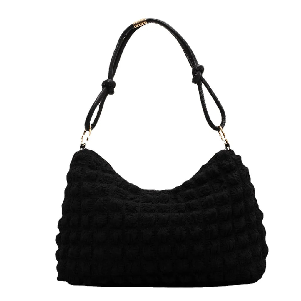 Lingge Shoulder Underarm Bag Women's Style Dumpling Bag Large Capacity