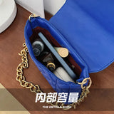 Metal Chain PU Leather Shoulder Square Bag for Women