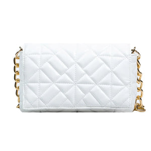 Metal Chain PU Leather Shoulder Square Bag for Women