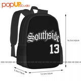 South Side 13 Jersey Cholo Lowrider Backpack Large Capacity Gymnast Bag