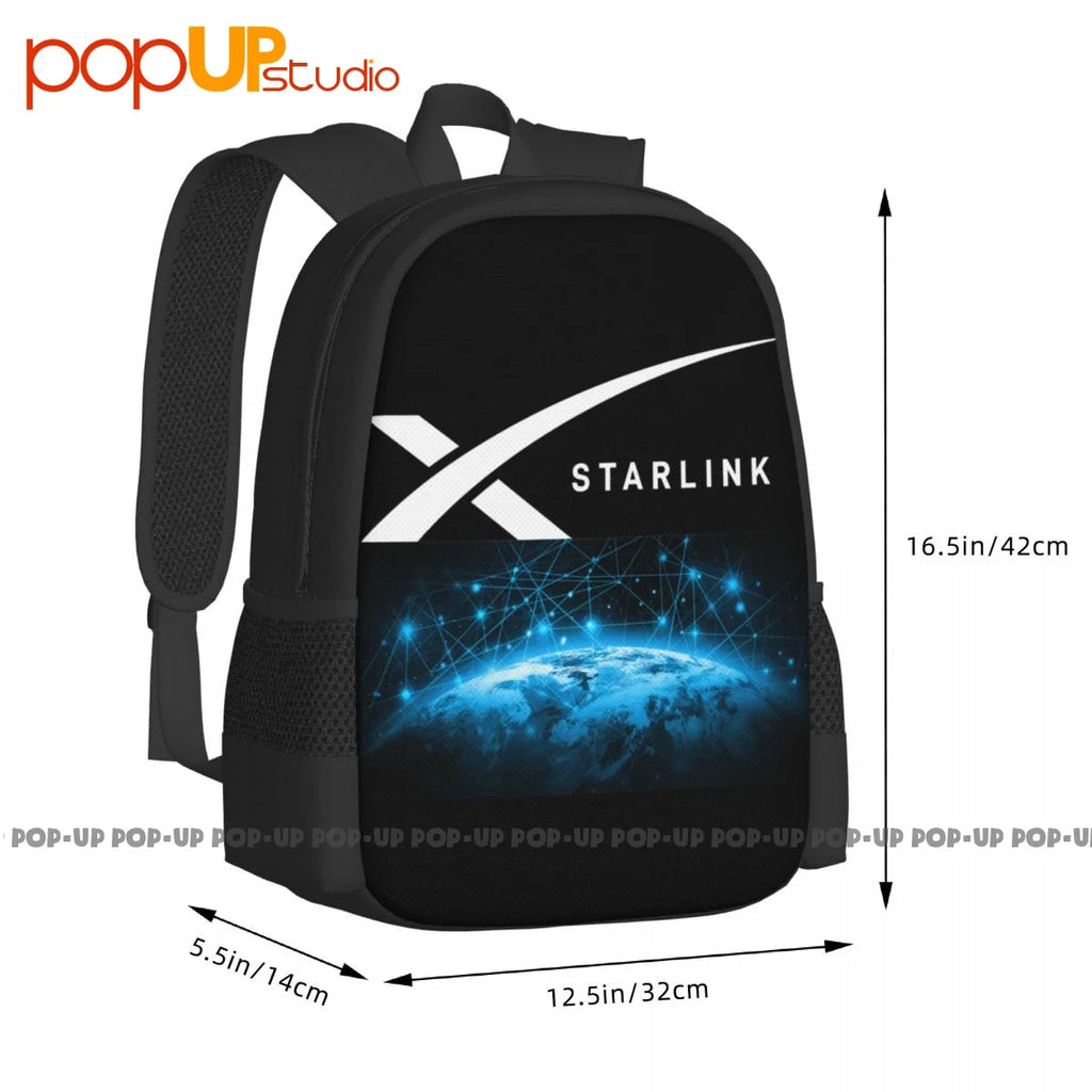 SpaceX Starlink Backpack Large Capacity Print Schoolbag Shopping Bag