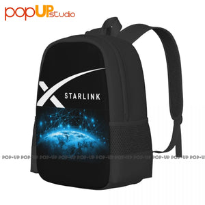 SpaceX Starlink Backpack Large Capacity Print Schoolbag Shopping Bag