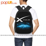 SpaceX Starlink Backpack Large Capacity Print Schoolbag Shopping Bag
