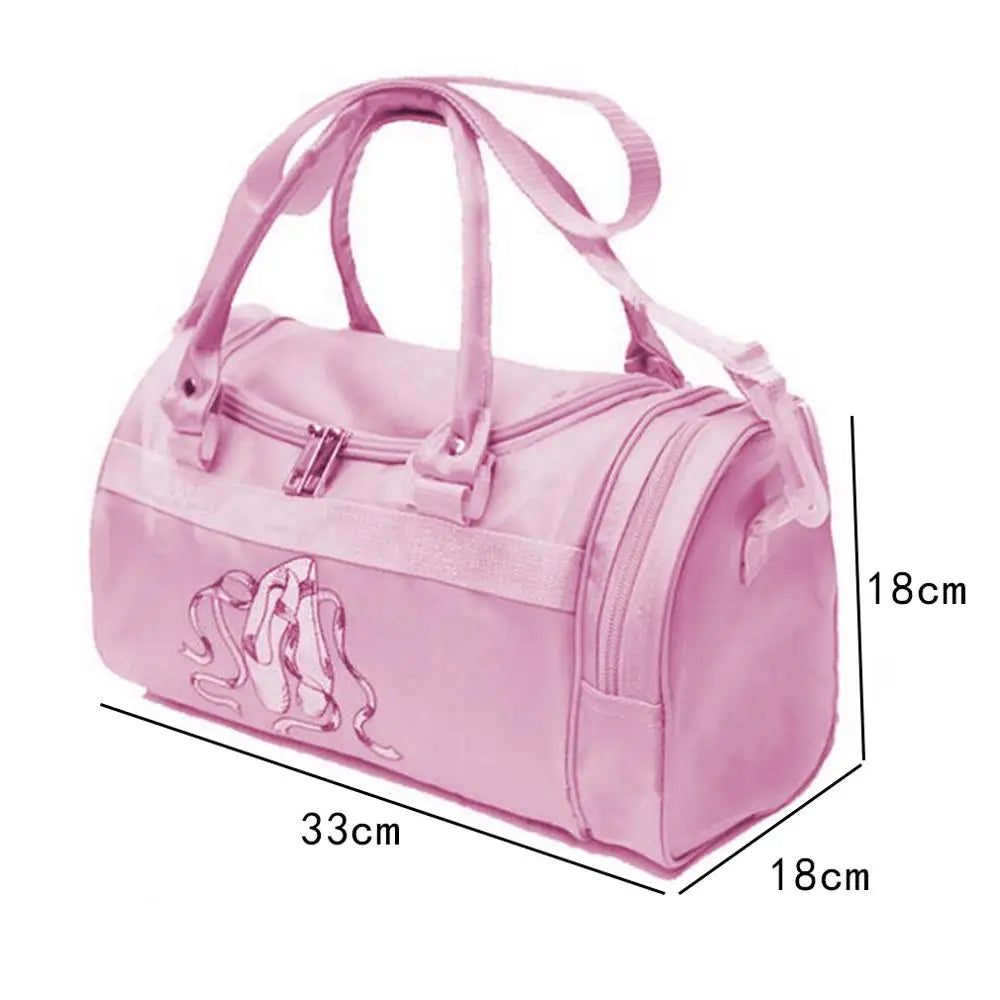 Pink Embroidered Sports Dance Shoulder Bag for Girls