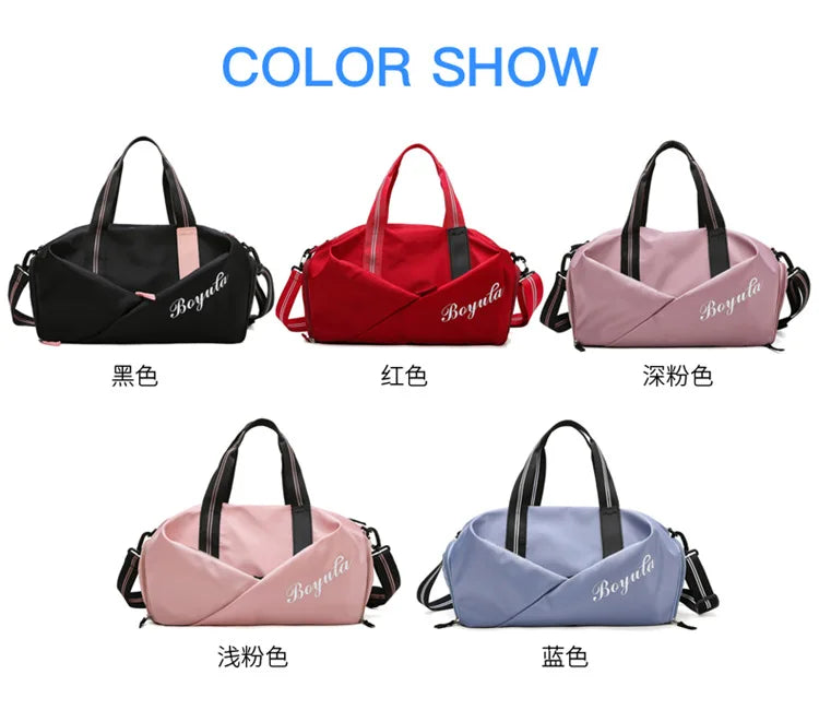 Sports Gym Bag Dry Wet Separate Shoe Position Training Yoga Large Capacity