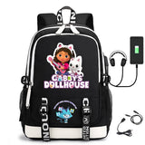 Teen Gabby's Dollhouse Schoolbag With USB Computer Bag