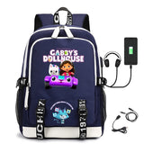 Teen Gabby's Dollhouse Schoolbag With USB Computer Bag