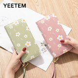 Spring Flower Pu Long Wallet Pink Ladies Hand Wallet