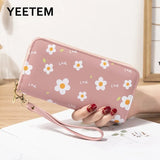 Spring Flower Pu Long Wallet Pink Ladies Hand Wallet
