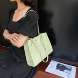 Spring Shoulder Bag PU Leather Large Capacity Totes Office Lady
