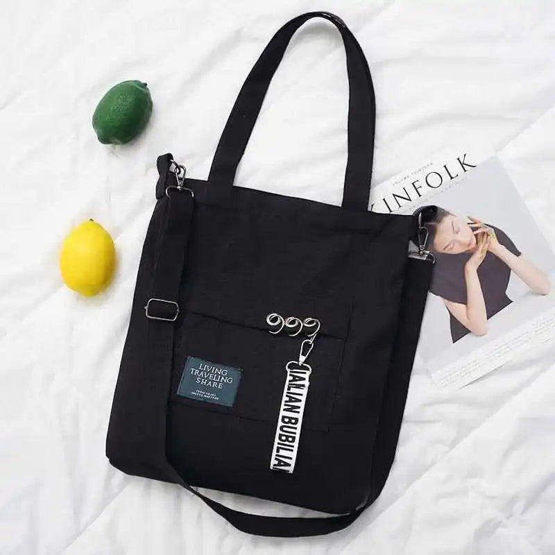 Spring Canvas Messenger Shoulder Bag Large Capacity Pocket Bags