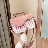 Sweet Piano Note Small Shoulder Bag Embroidery Square Bag