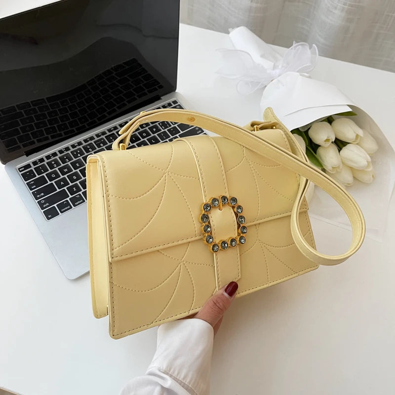 Square Bag High PU Leather Women Handbag Shoulder Messenger Bag