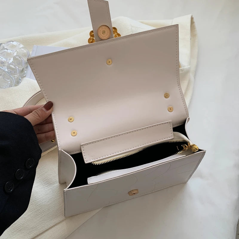 Square Bag High PU Leather Women Handbag Shoulder Messenger Bag