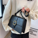 Square Bag High PU Leather Women Handbag Shoulder Messenger Bag