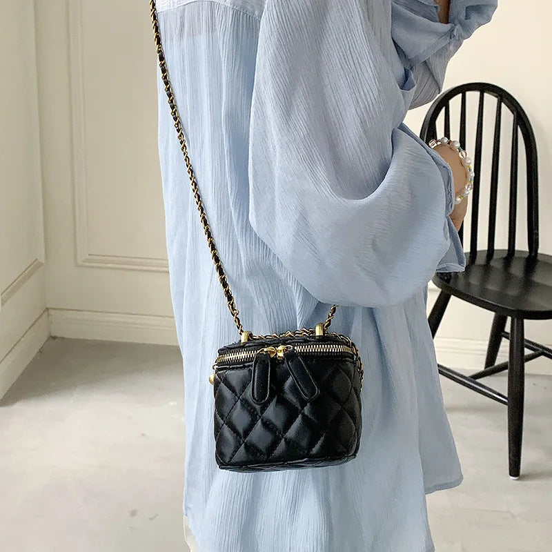 Square Women's Lipstick Bag Messenger Bag Mini Crossbody Handbag