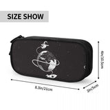 Cartoon Spaceman Pencil Case Double Cabinet Boys Girls Cosmetic Bag