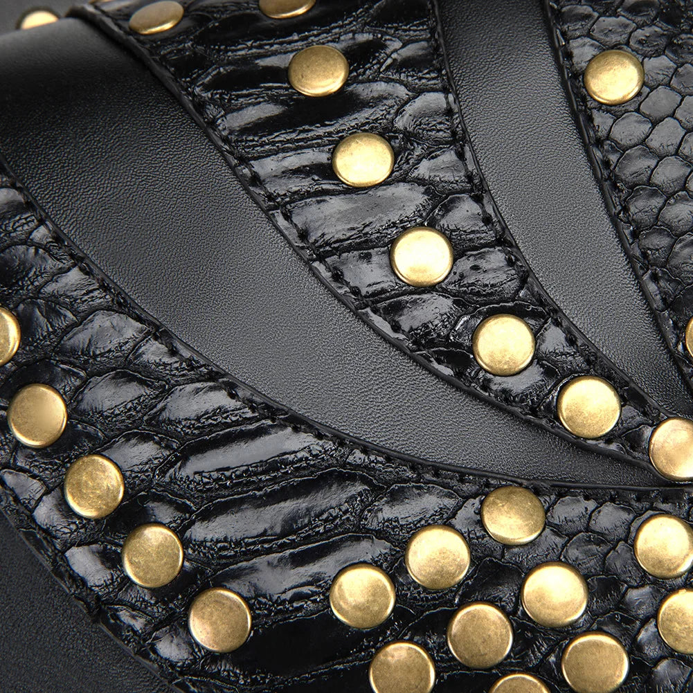 Steam Punk Leather Waist Bag Crossbody Serpentine