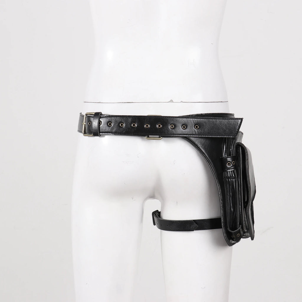 Steampunk Retro Rubber Crossbody Waist Bag