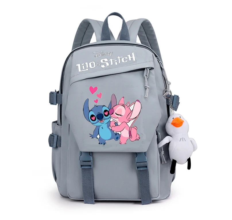 Stitch Student Backpack College Book School Bag Lady Backpacks Mesh Nylon