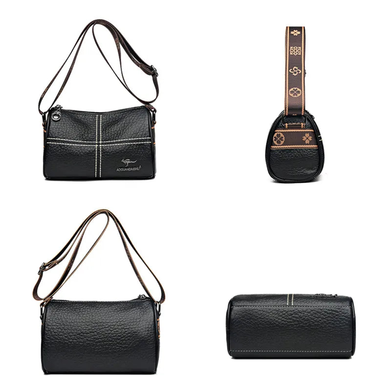 Stone Pattern Leather Handbag Small Shoulder Crossbody