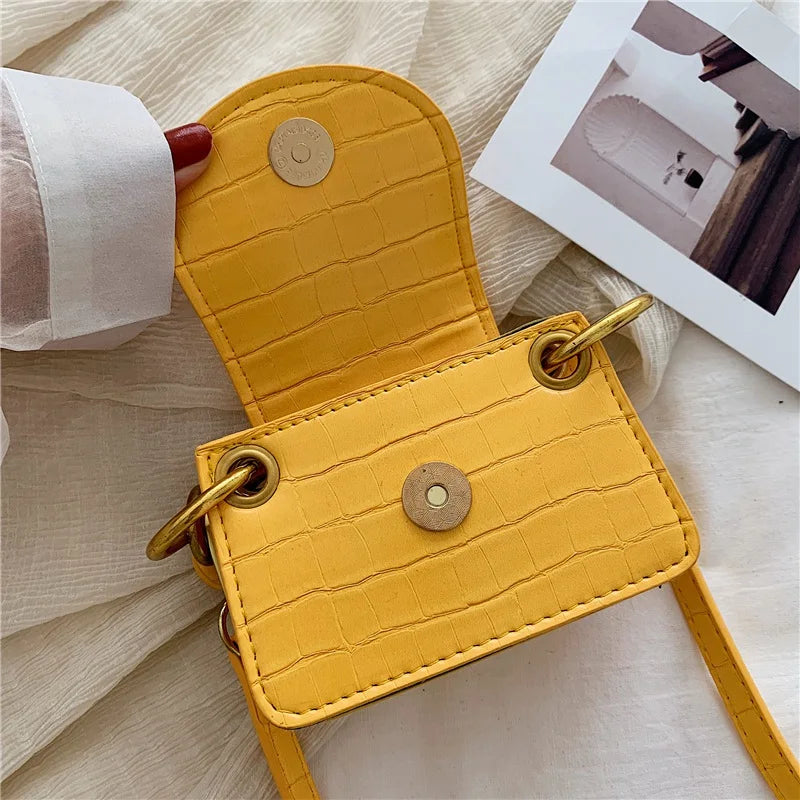 Stone Pattern PU Leather Crossbody Bags For Women