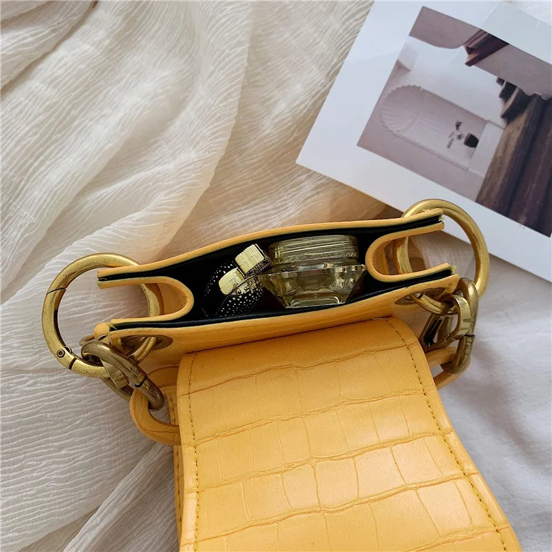 Stone Pattern PU Leather Crossbody Bags For Women