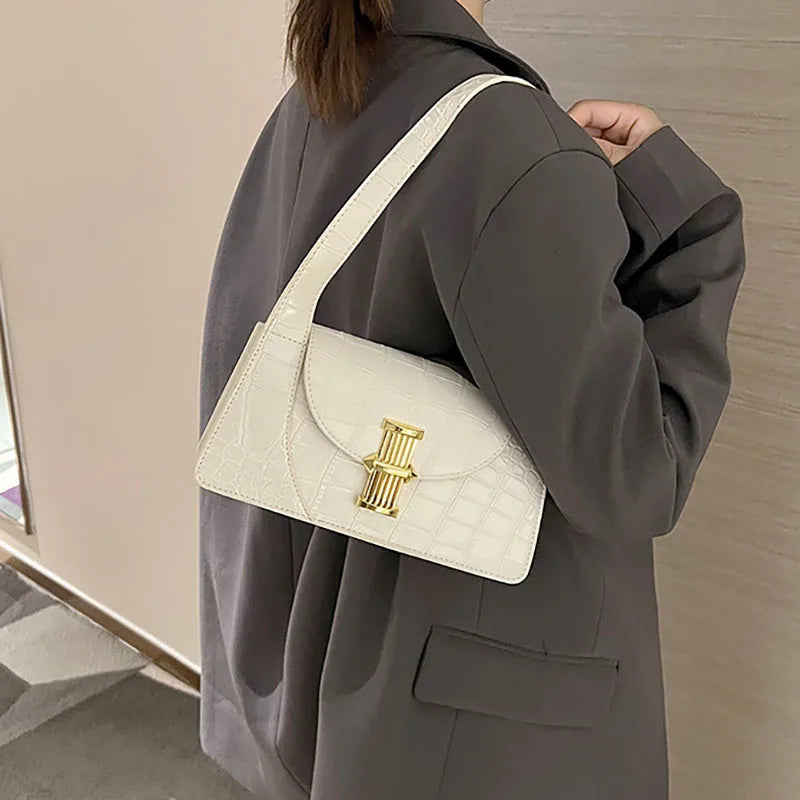 Stone Pattern Shoulder Women's Bags Handbags for Women Small Flap Shopper