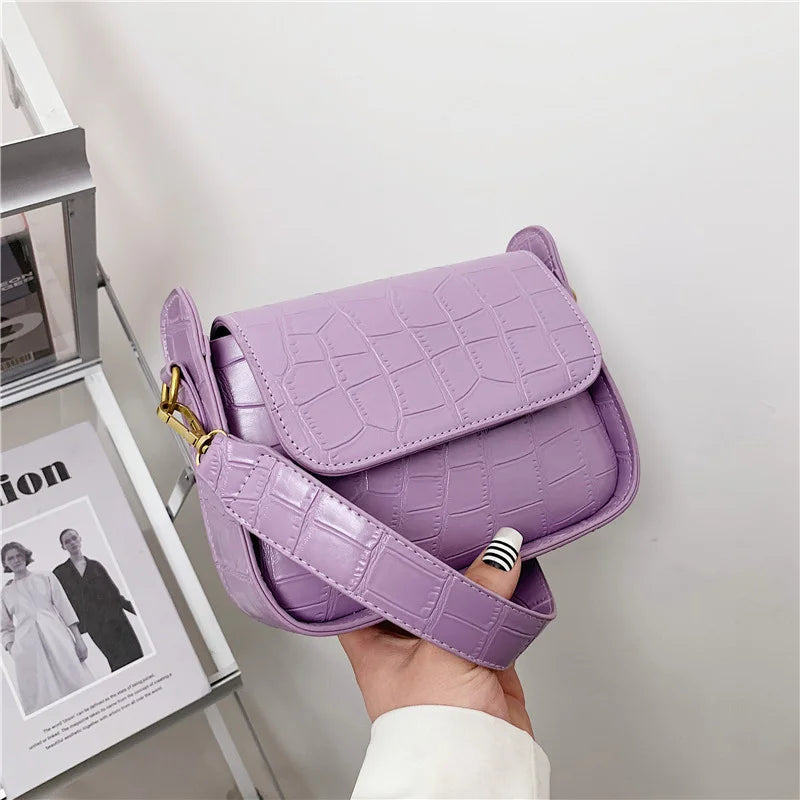 Stone Pattern Small Square Bag Crossbody Bags For Women
