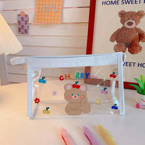 Transparent Portable Large Capacity Cosmetic Storage Bag