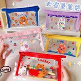 Transparent Portable Large Capacity Cosmetic Storage Bag
