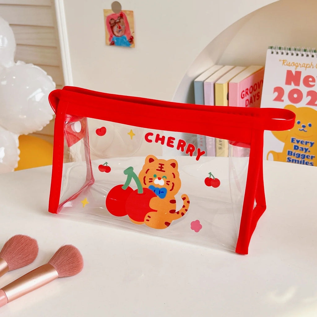 Transparent Portable Large Capacity Cosmetic Storage Bag