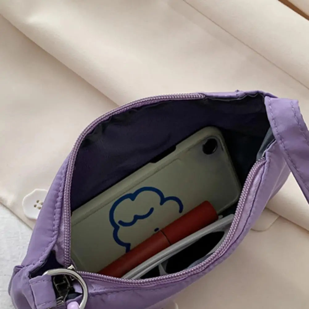 Casual Underarm Bag for Dating Smooth Zipper