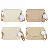 Straw Crossbody Bag Beach Envelope Purse Wallet