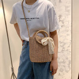 Straw Weave Handbags Women Bags Vacation Female Shoulder Bag Crossbody