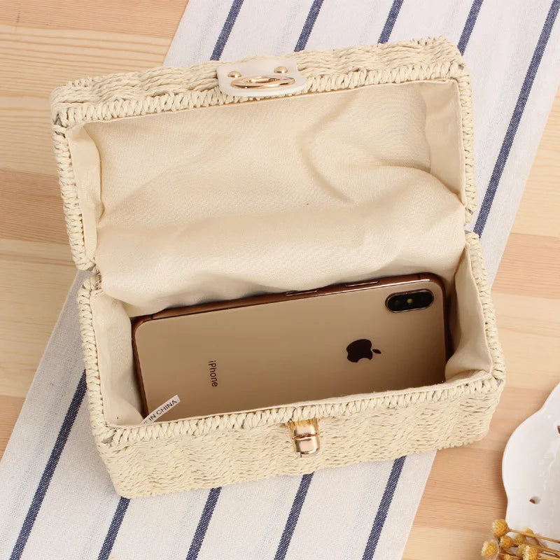 Straw Rope Women's Bag Messenger Handbag Beach Bag